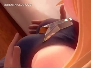 Wet anime sweetie pussy pounded hard in bed