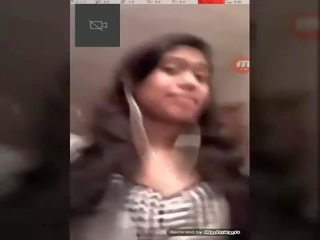 Indisk tenåring høyskole jente på video samtale - wowmoyback