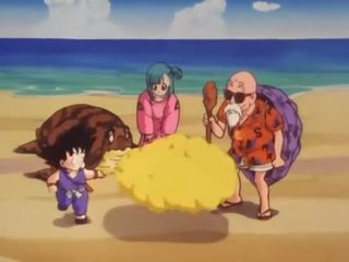 Bulma पूरा करती है the मास्टर roshi और दिखाता है उसकी पुसी