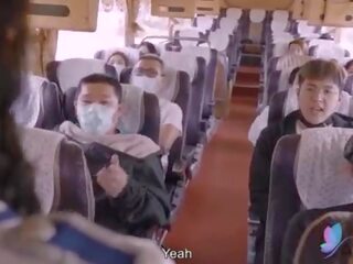 Špinavý klip tour autobus s prsatá asijské prostitutka původní číňan av x jmenovitý video s angličtina náhradník